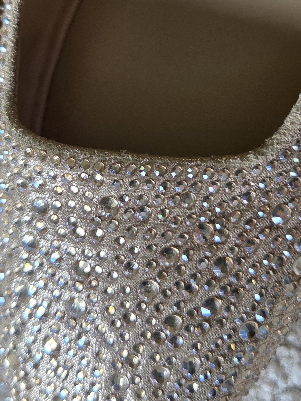 Dolce Vita Reyes Crystal Ballet Mary Jane Flats Light Gold Square Toe Size 7.5 - Picture 4 of 9